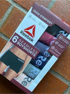NWT Reebok Women’s 6-Pack Seamless Boyshorts - Multi Color
